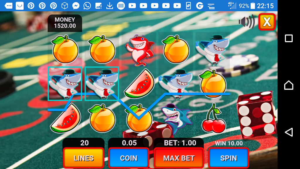 Schermata shark fruit casino slots machines 1