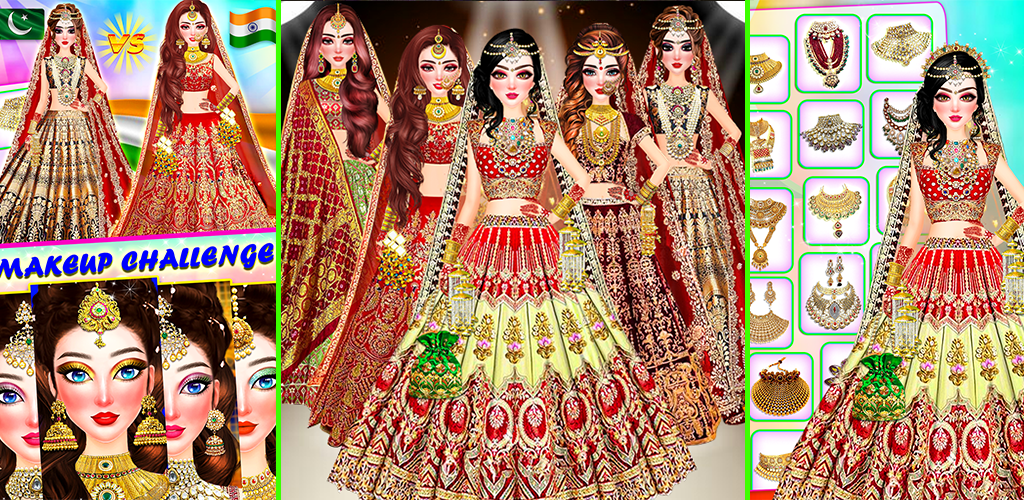 Indian Bride Dress Up Girl 스크린샷 0