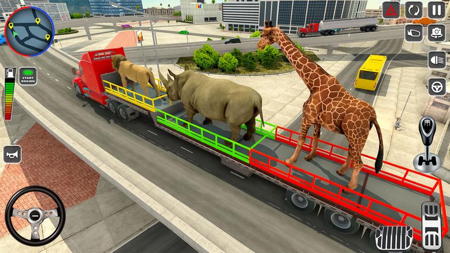 Wild Animal Truck Transporter Скриншот 2