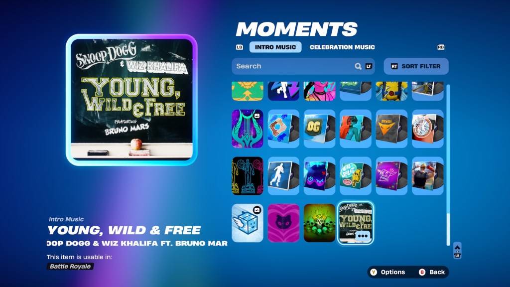 Jam Tracks como parte de un artículo sobre Momentos Fortnite.