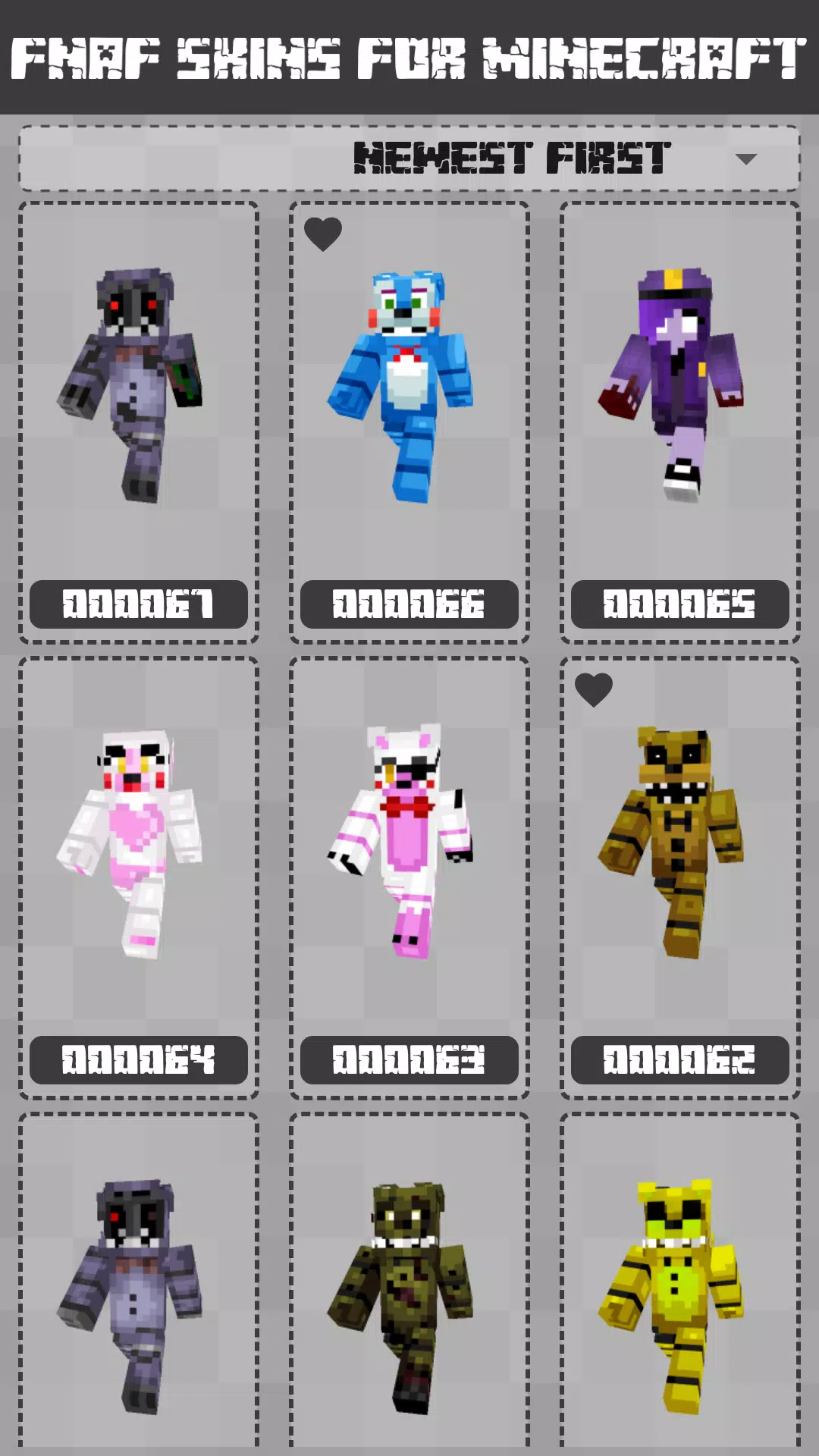 FNAF Skins for Minecraft PE Captura de pantalla 1