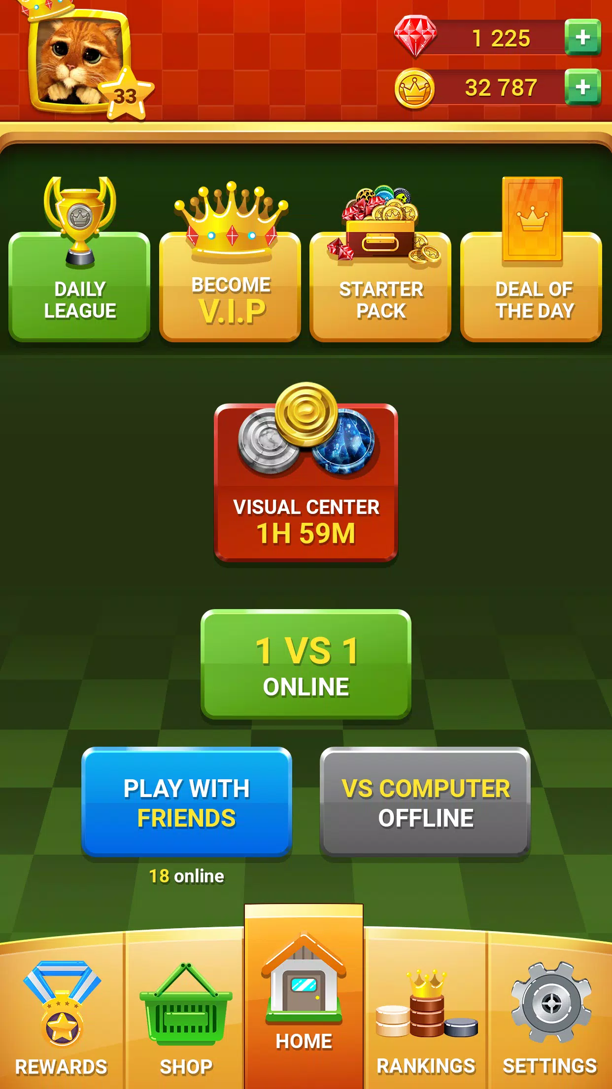 Checkers - Online & Offline Скриншот 1