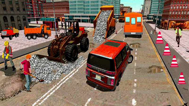 Highway road construction game Capture d'écran 1