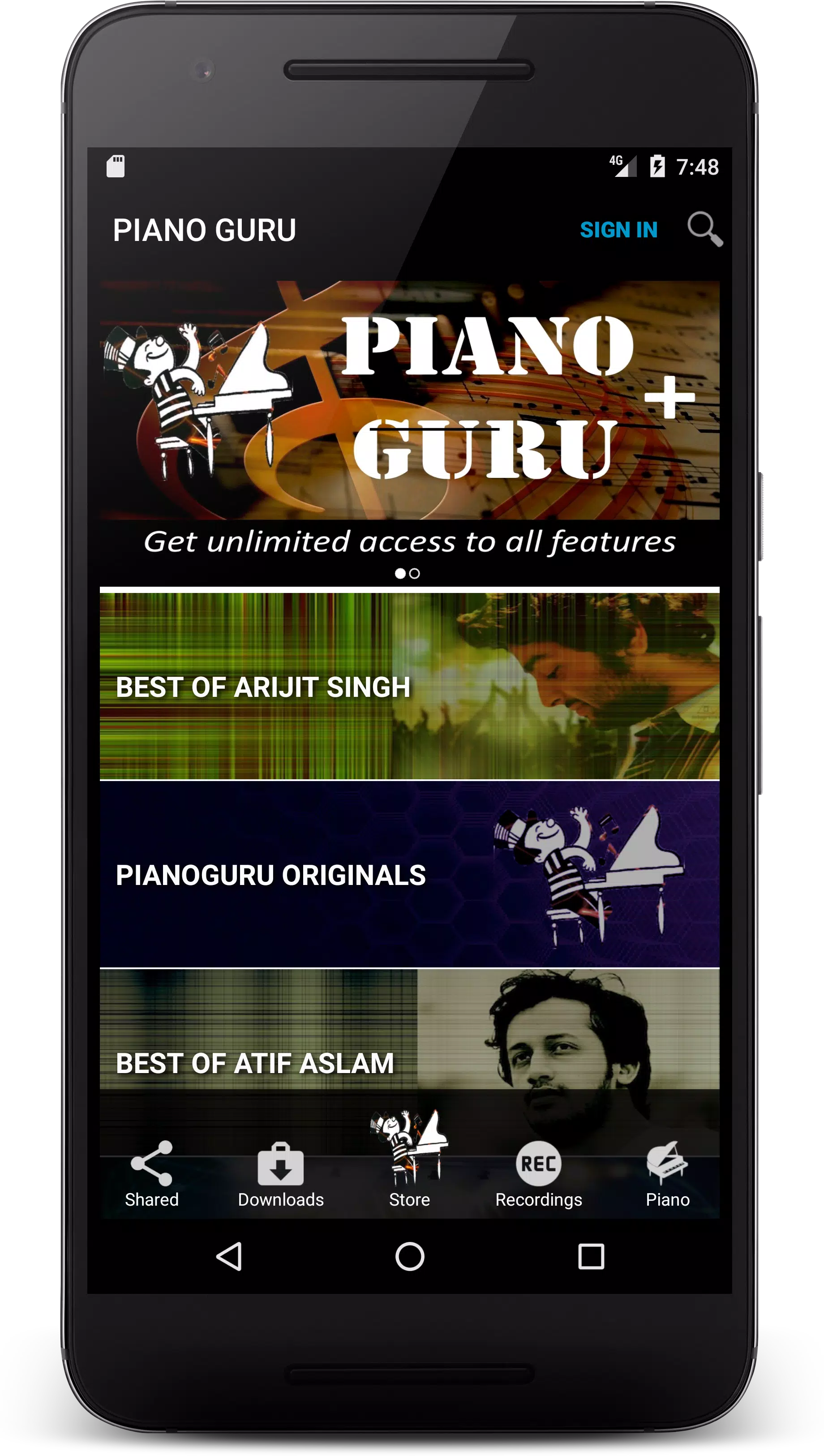 PianoGuru : Learn Indian Songs ဖန်သားပြင်ဓာတ်ပုံ 1