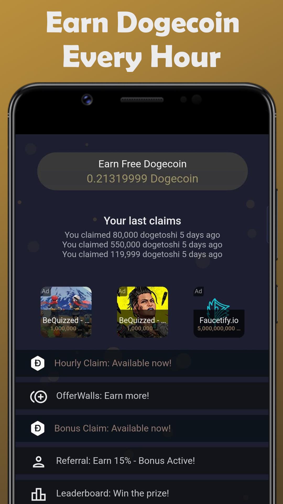 Earn Dogecoin Ảnh chụp màn hình 0