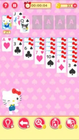 Hello Kitty Solitaire ဖန်သားပြင်ဓာတ်ပုံ 1