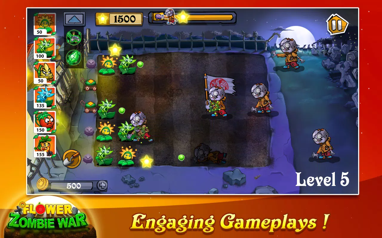 Flower Zombie War ภาพหน้าจอ 1