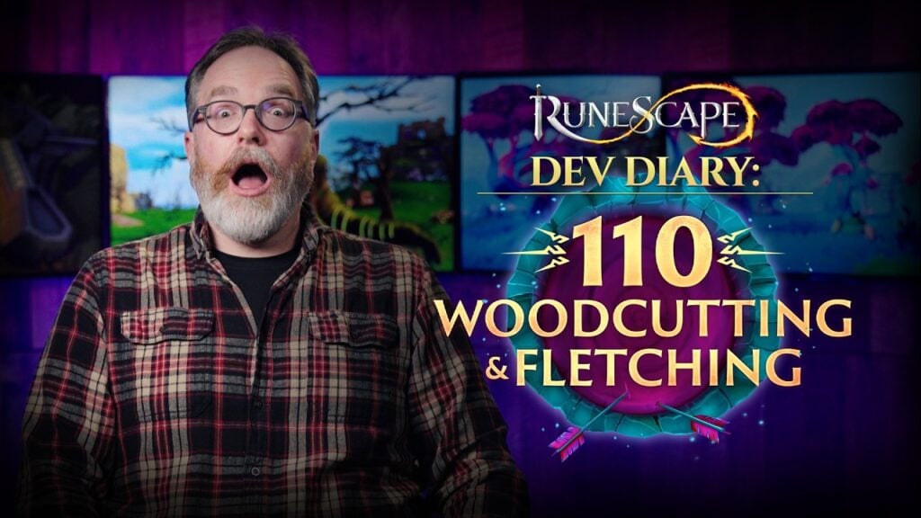 Runescape वुडकटिंग को बढ़ाता है और 110 के स्तर तक फ्लेचिंग करता है