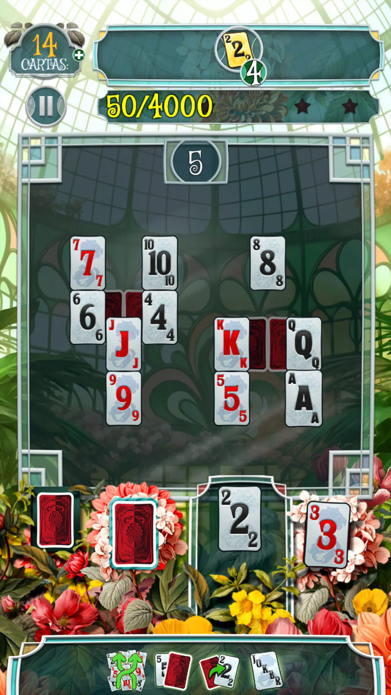 Greenhouse Solitaire TriPeaks 스크린샷 2