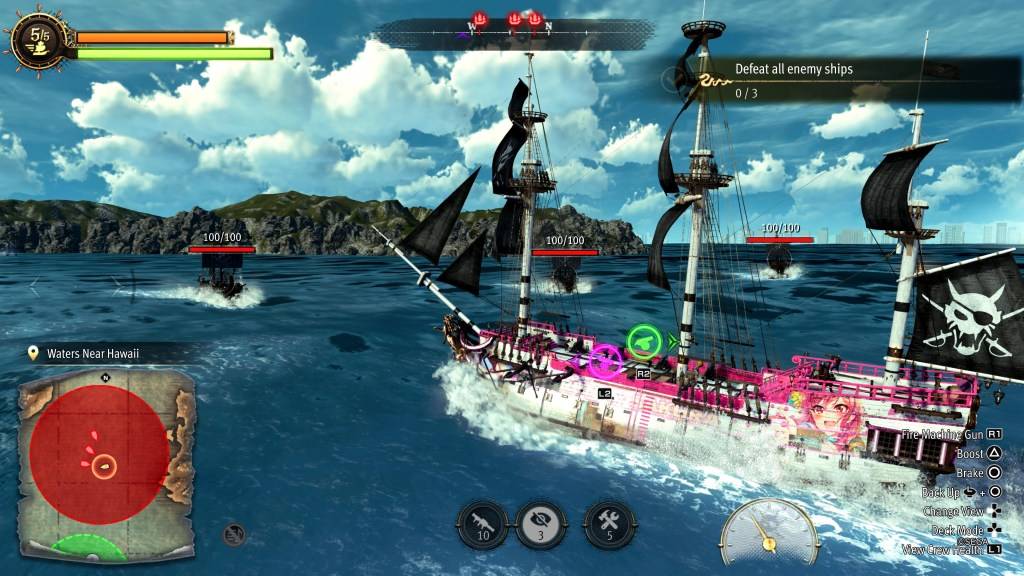 Naval Combat In Like a Dragon: Pirate Yakuza in Hawaii