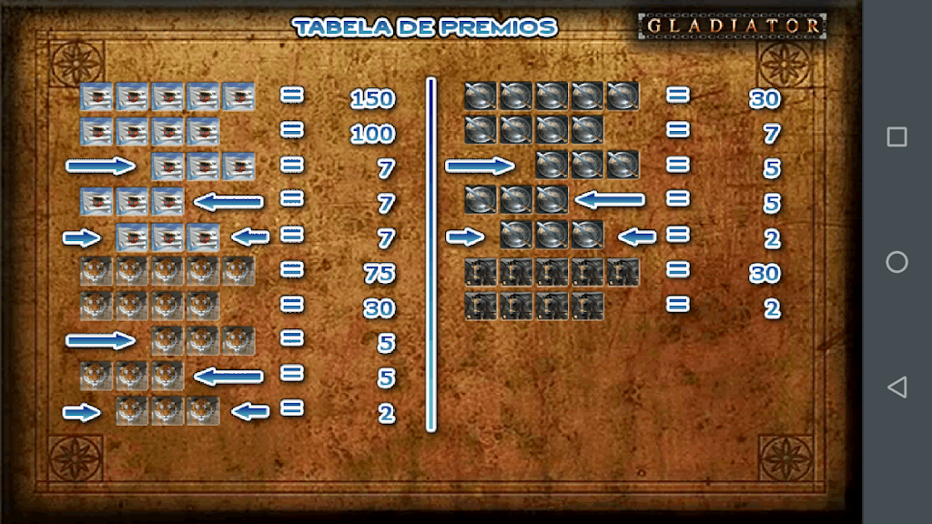 Gladiador Slot Caça Níquel Tangkapan skrin 3