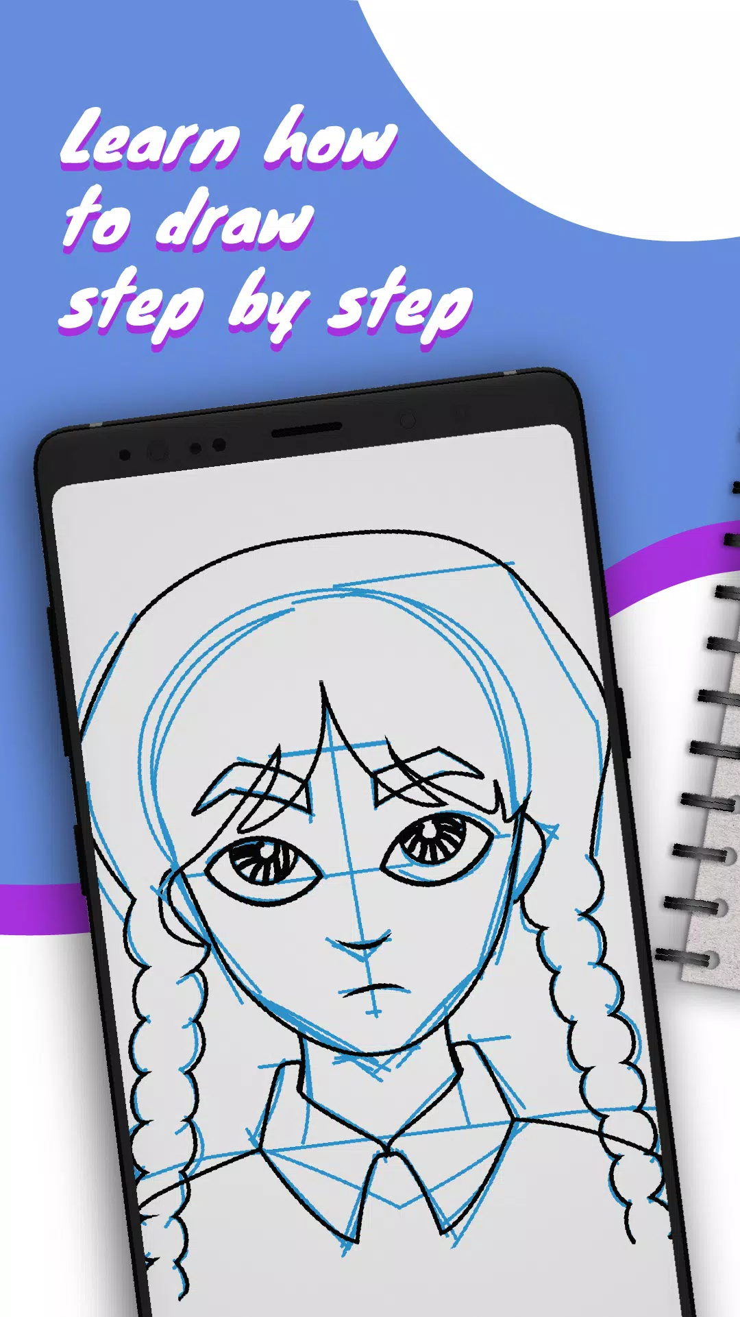 Drawely - 描く描き方顔可愛い女の子 スクリーンショット 0