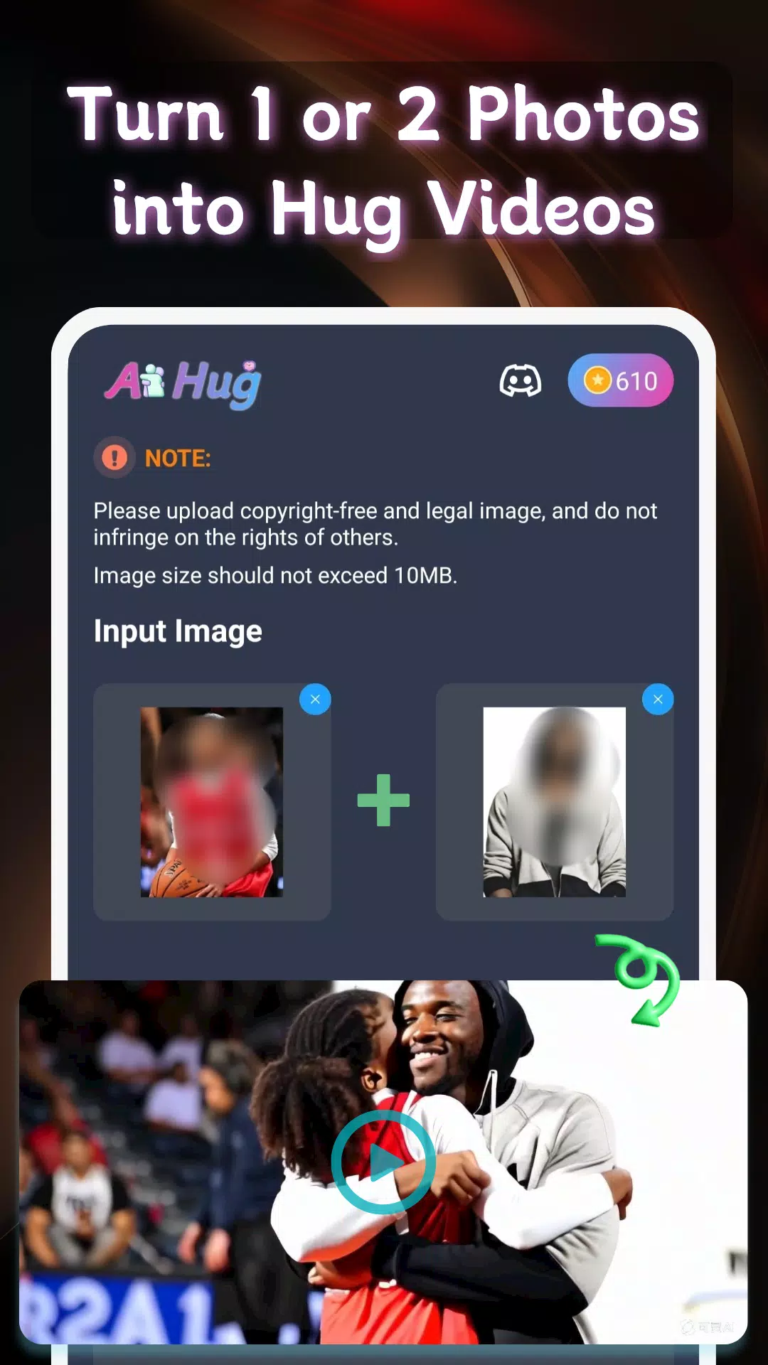 AI Hug Video Screenshot 1