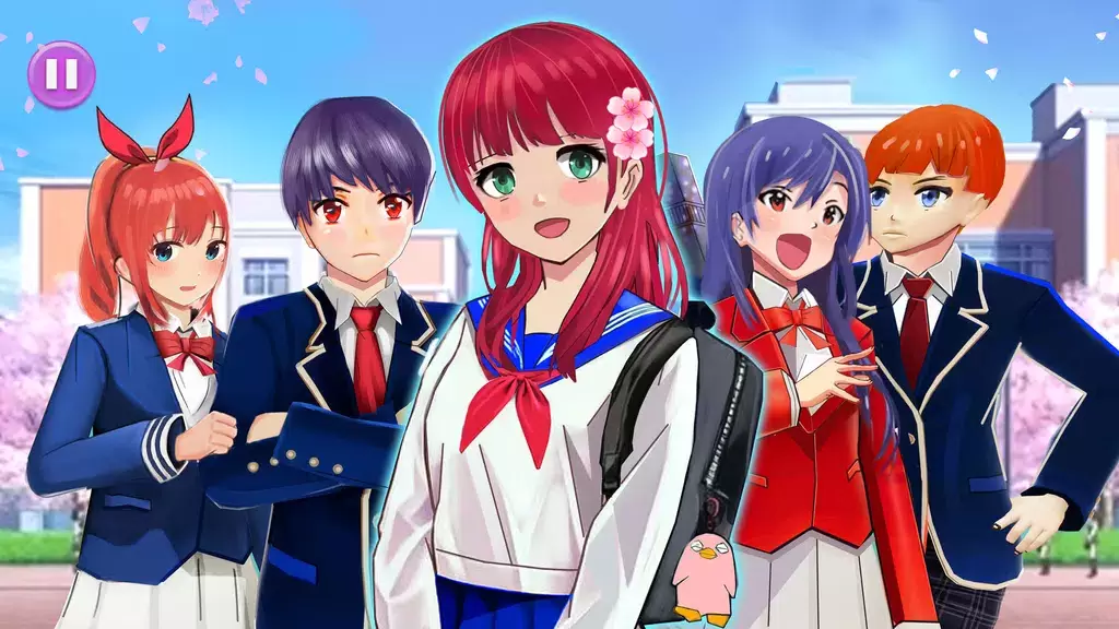 Anime High School Life 스크린샷 3