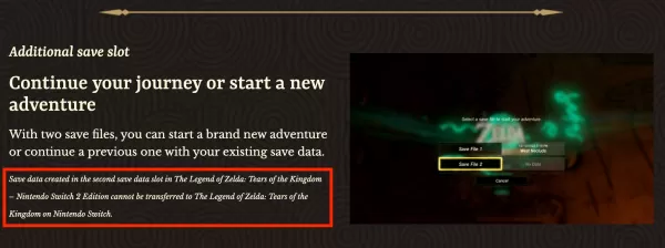 “ Zelda：王國的眼淚以雲節省為節省”