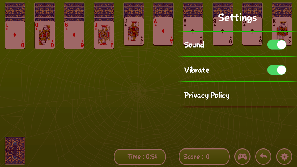 Solitario Spider スクリーンショット 2