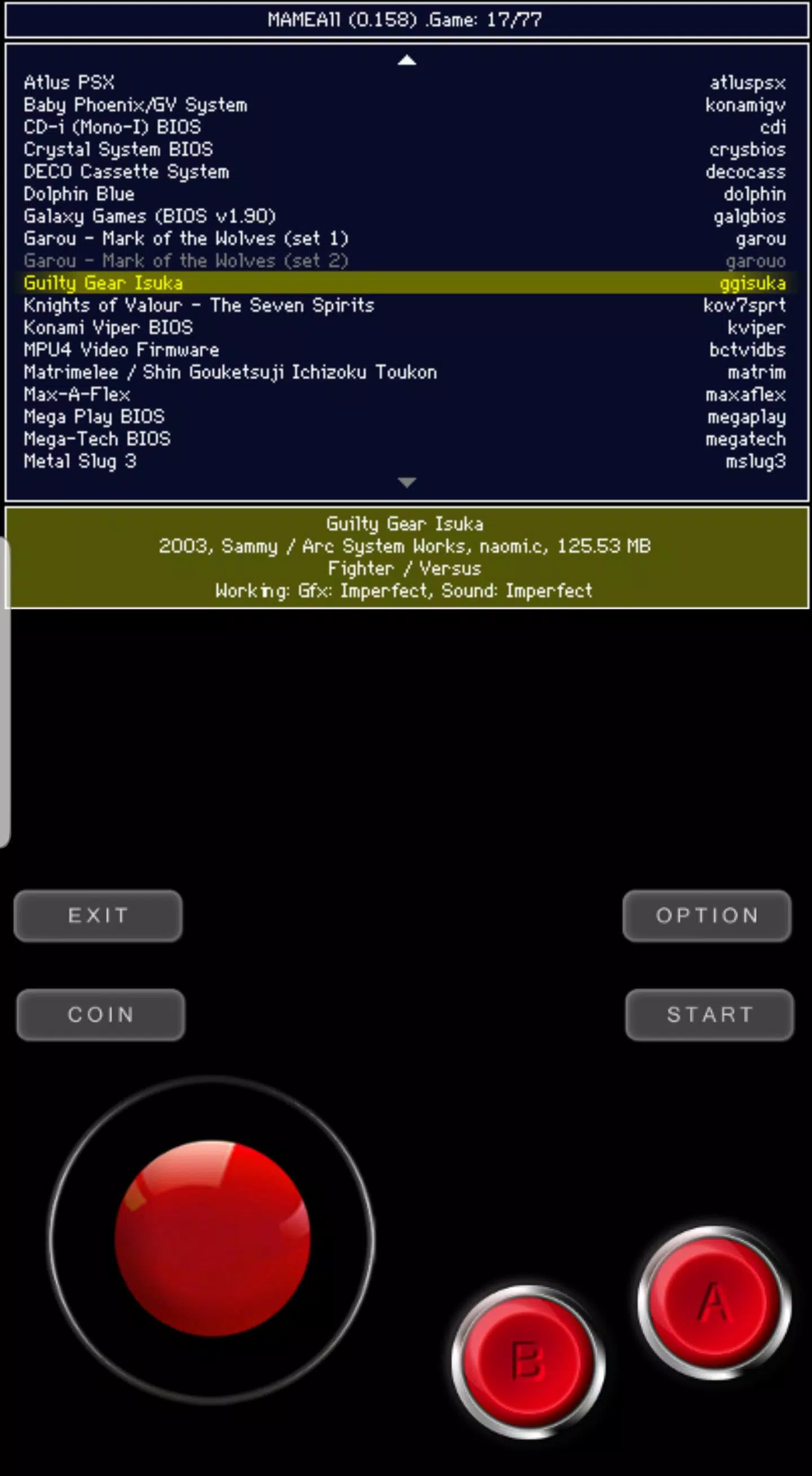 MAMEAll - MAME 0.159u2 Arcade 스크린샷 0