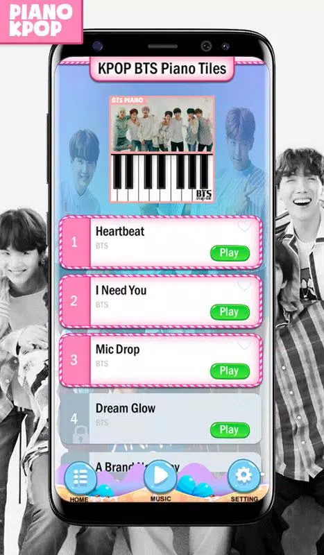 KPOP BTS Piano Magic Tiles 스크린샷 0