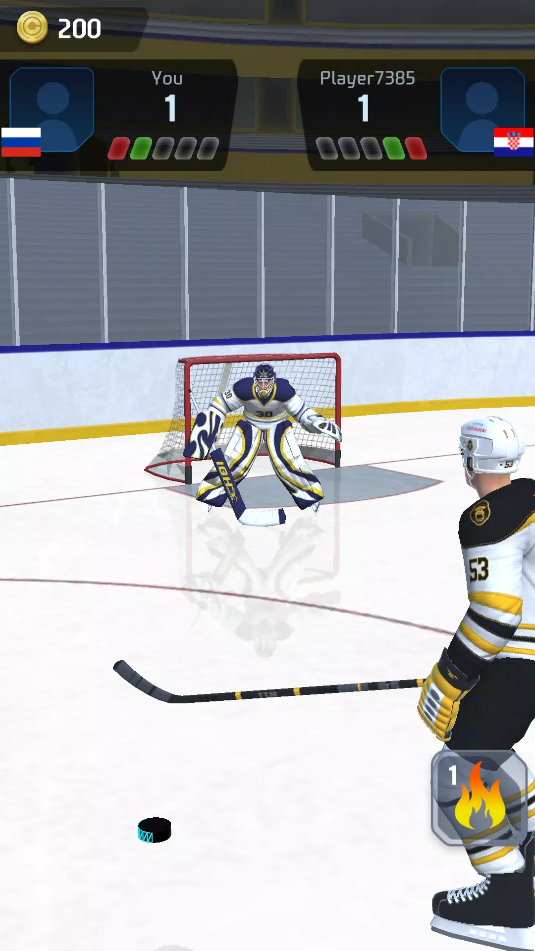 Hockey Game Stars 3D ဖန်သားပြင်ဓာတ်ပုံ 0