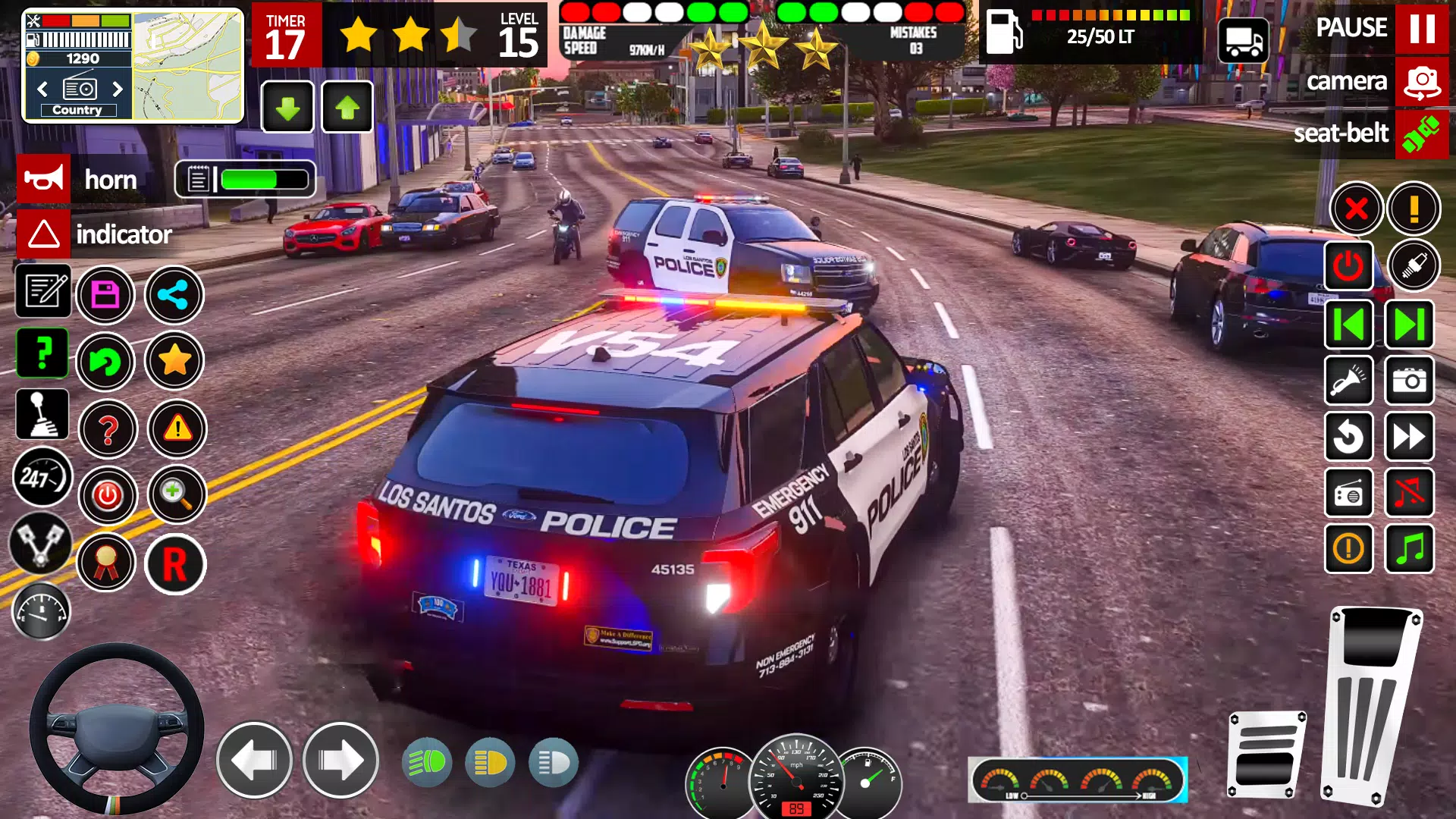 Car Chase Game Cop Simulator Tangkapan skrin 1