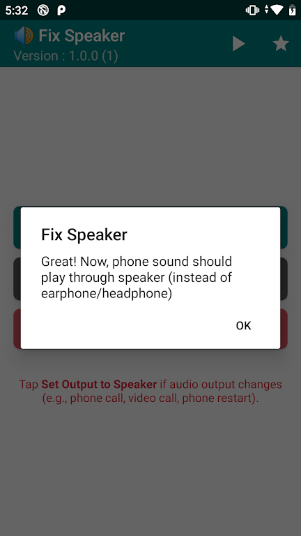 Fix Speaker - Disable Earphone Captura de pantalla 1