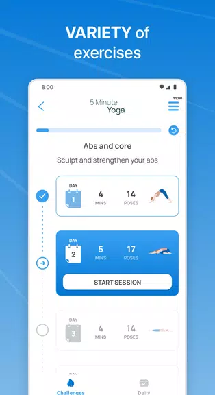 Schermata 5 Minute Yoga 3