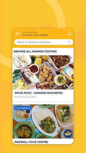 WhyQ Shiok Hawker Delivery Скриншот 1