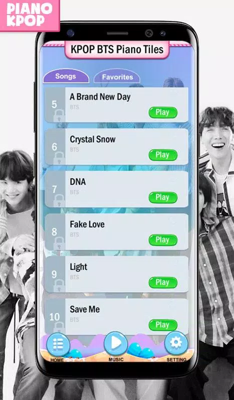 KPOP BTS Piano Magic Tiles 스크린샷 2