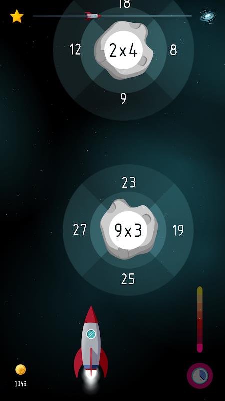 Space Math: Times Tables Games Zrzut ekranu 3