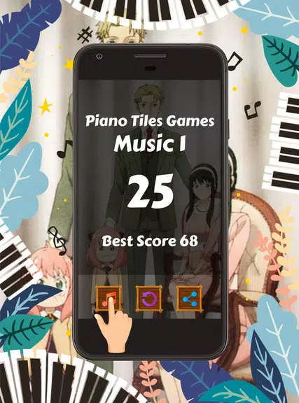 Piano Tiles Anime Spy X Family Captura de pantalla 2