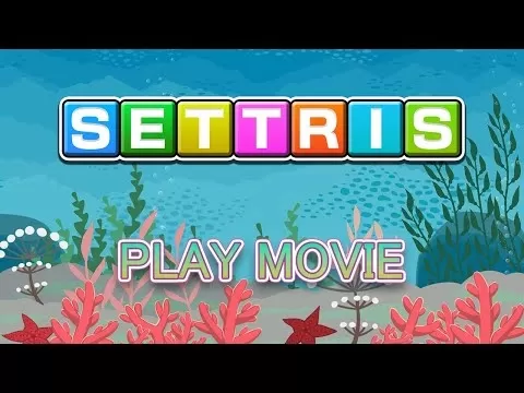 Capture d'écran du gameplay de Settris montrant un puzzle de placement de blocs