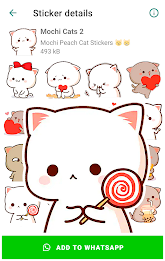 Mochi Cat Stickers for WhatsAp स्क्रीनशॉट 1