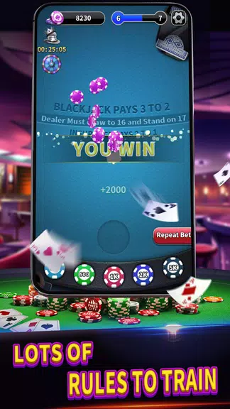 BlackJack 21 lite offline game स्क्रीनशॉट 3