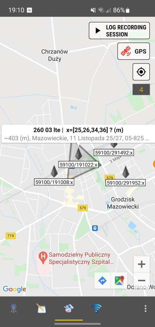 Schermata Netmonitor: 5G, Cell & WiFi 1