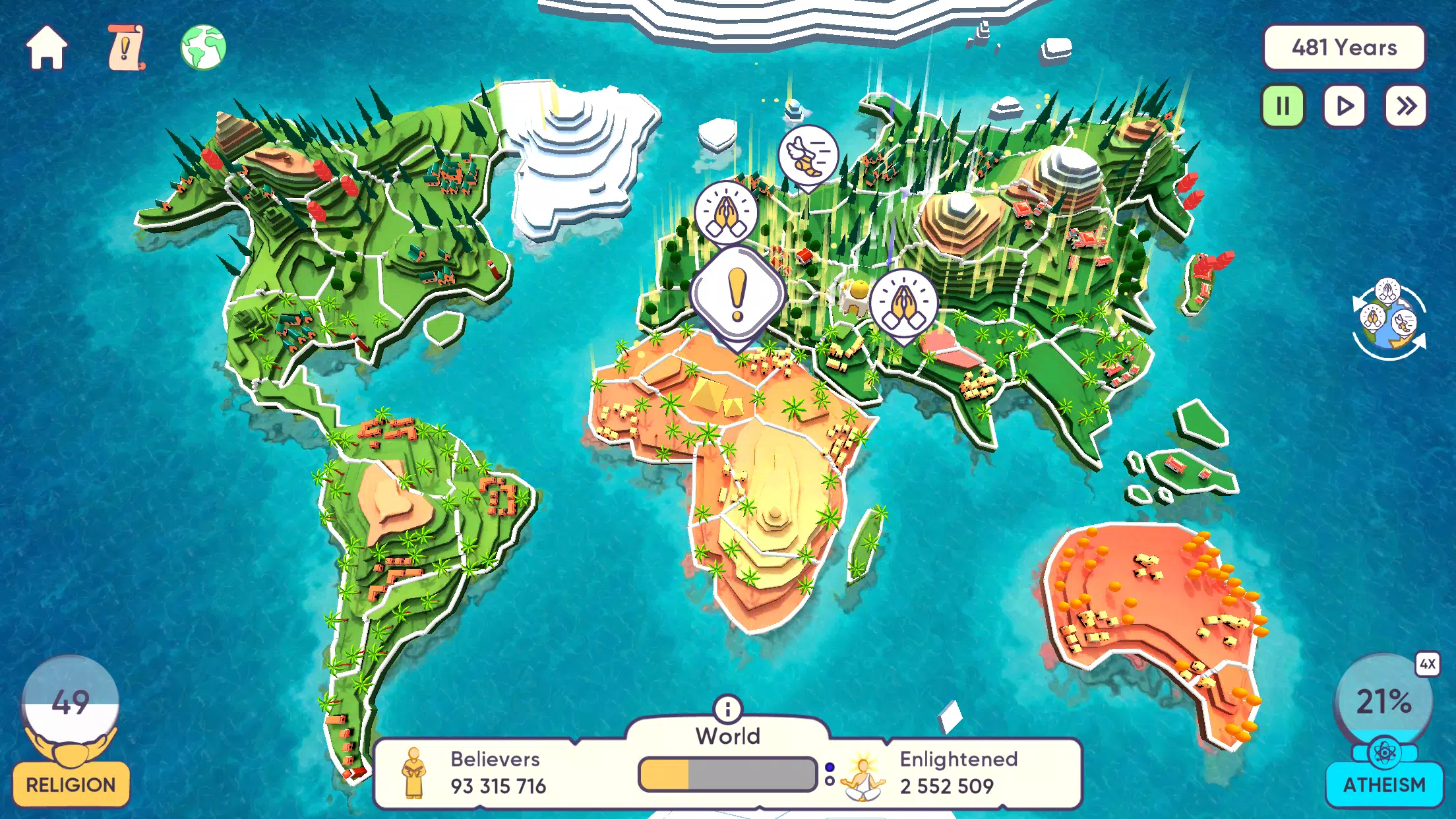 Religion Inc. The game god sim स्क्रीनशॉट 3