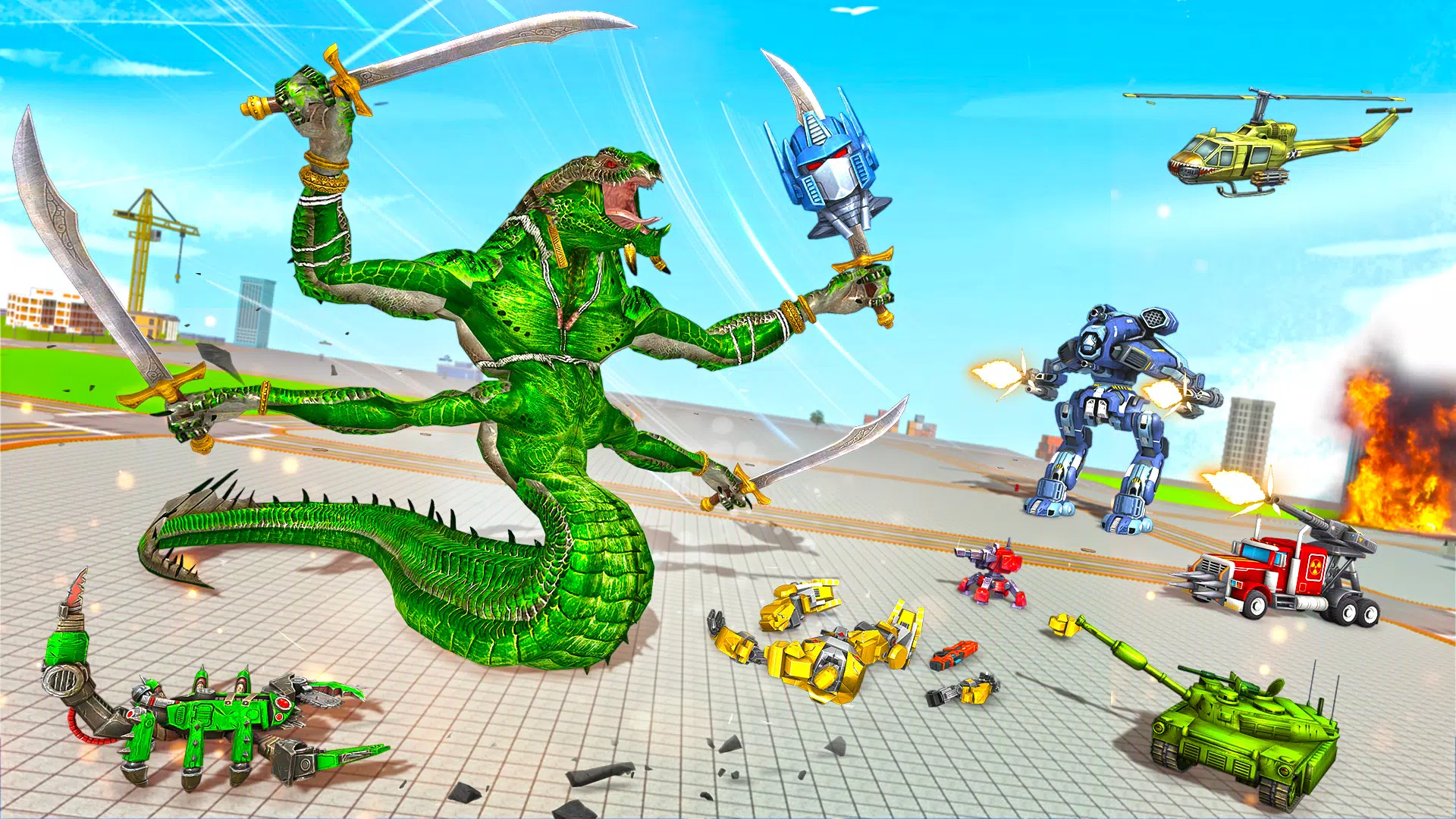 Snake Robot Game - Stone Robot Скриншот 1