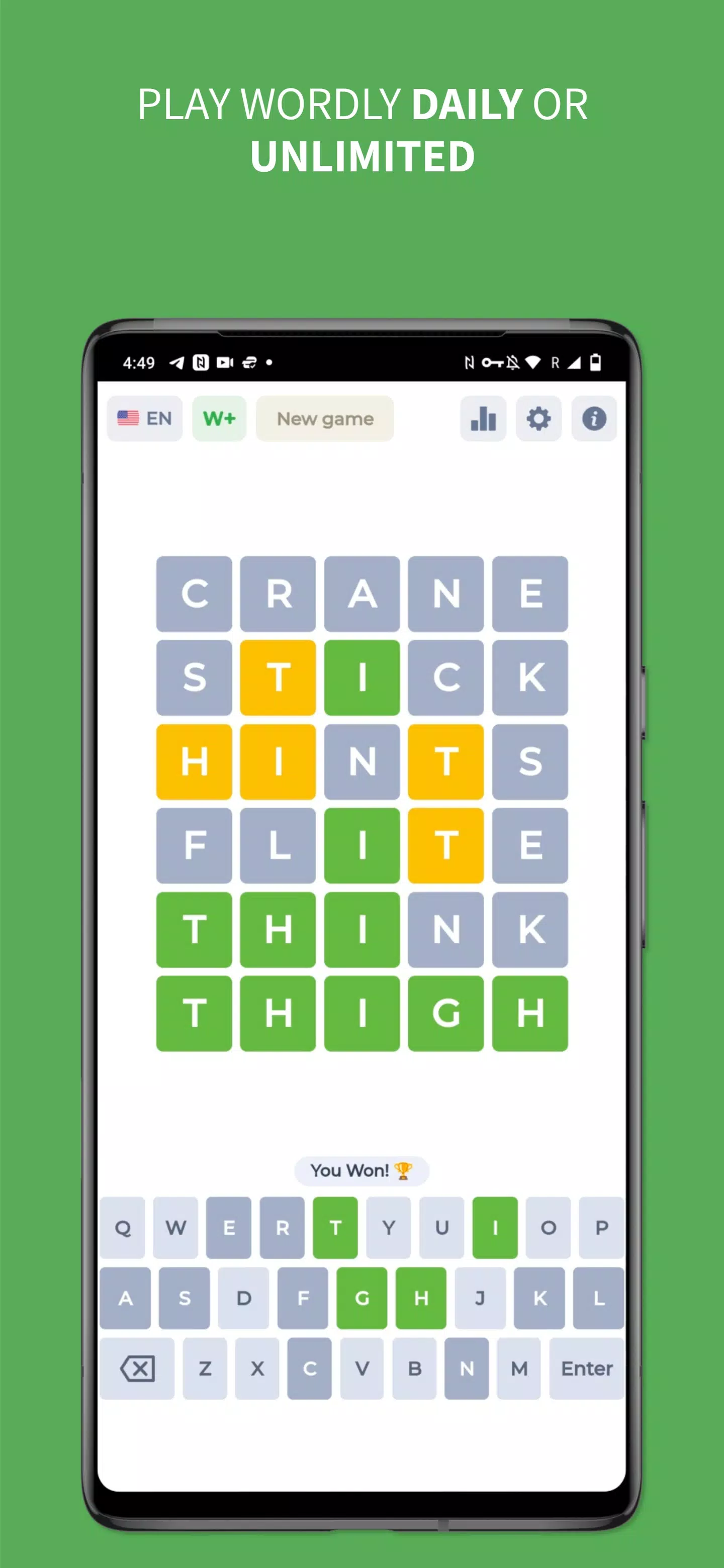 Wordy - Word Puzzle Game স্ক্রিনশট 0