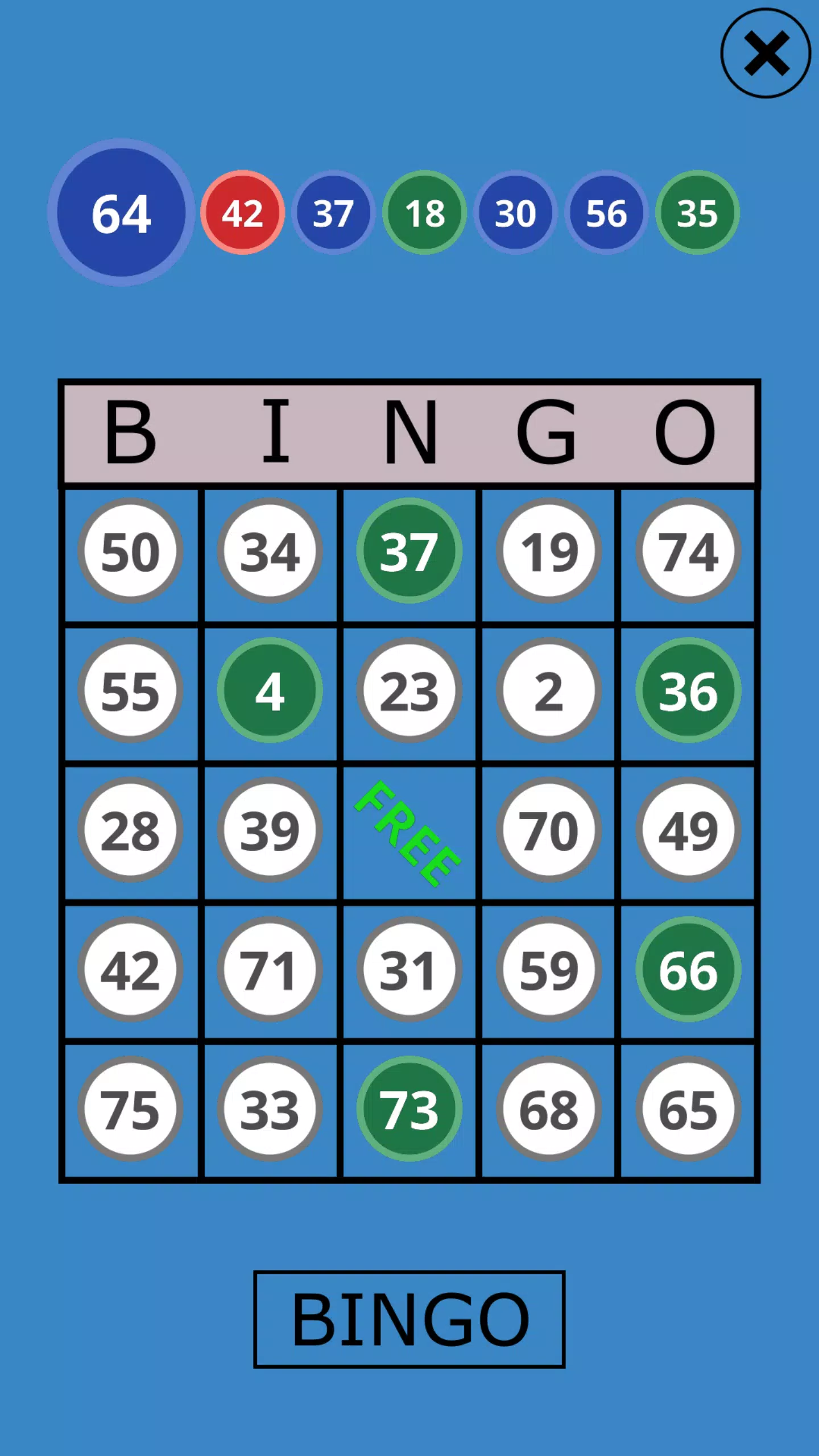 Classic Bingo Touch Скриншот 1