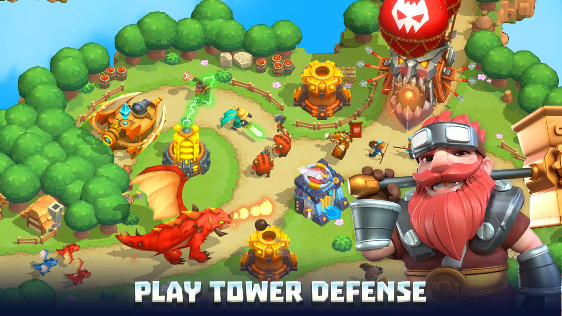 Wild Sky: Tower Defense TD 스크린샷 1