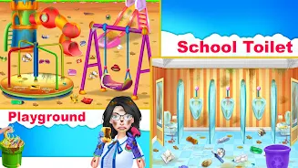 School Cleanup - Cleaning Game ဖန်သားပြင်ဓာတ်ပုံ 3