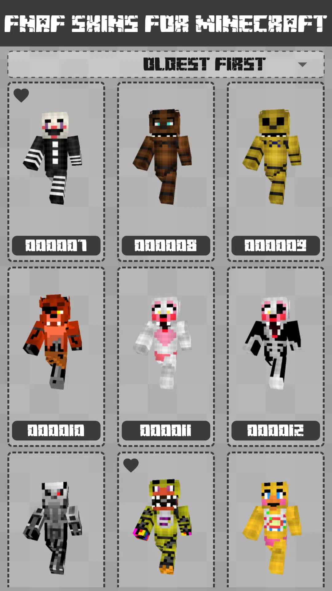 FNAF Skins for Minecraft PE Captura de pantalla 2