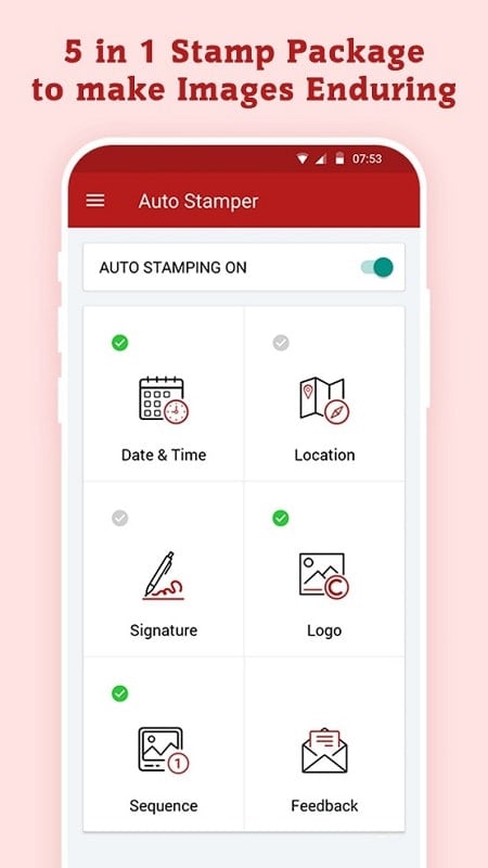 Auto Stamper™: Дата и время Скриншот 2