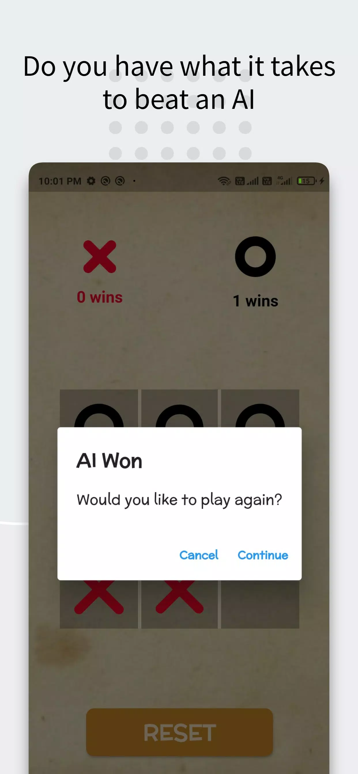 Tic Tac Toe AI Game Capture d'écran 3