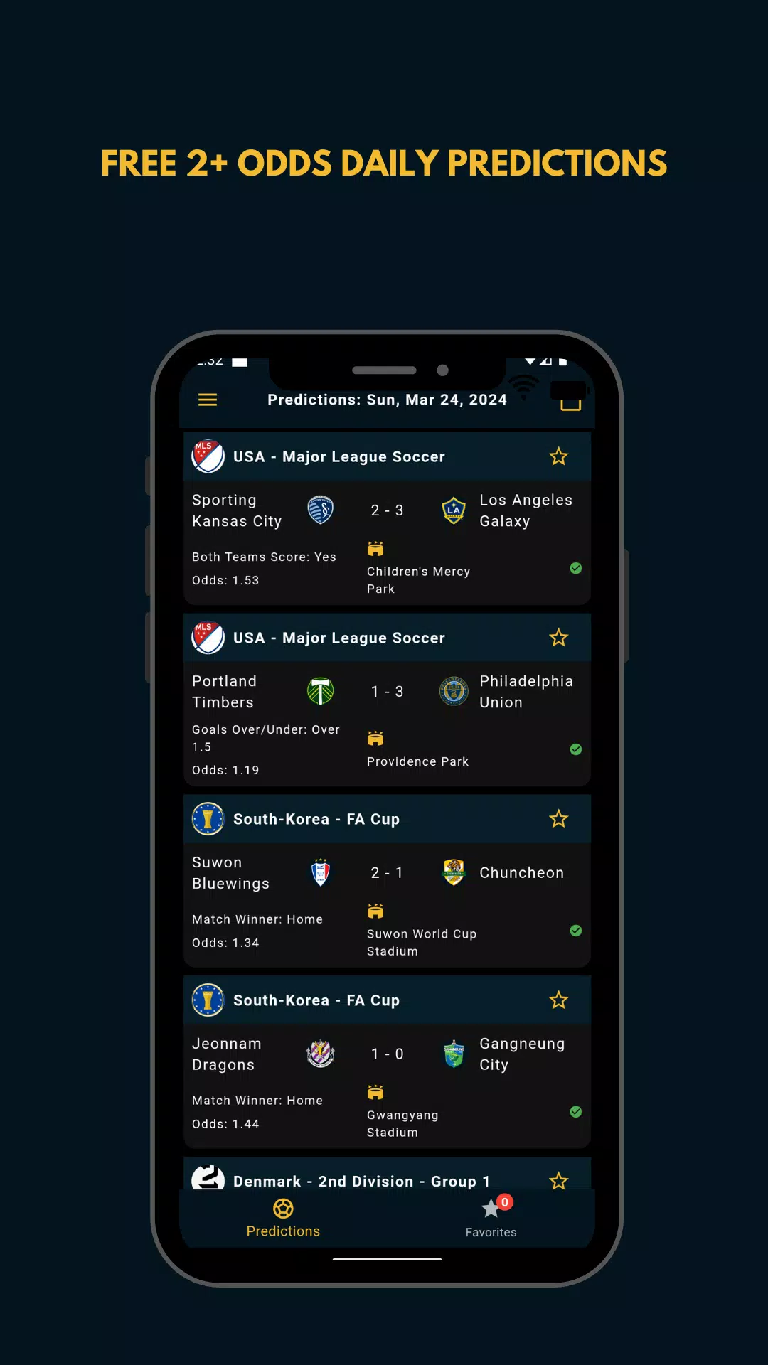 2+ Odds Daily Betting Tips 스크린샷 0