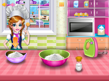 Girls cooking special cake Capture d'écran 3