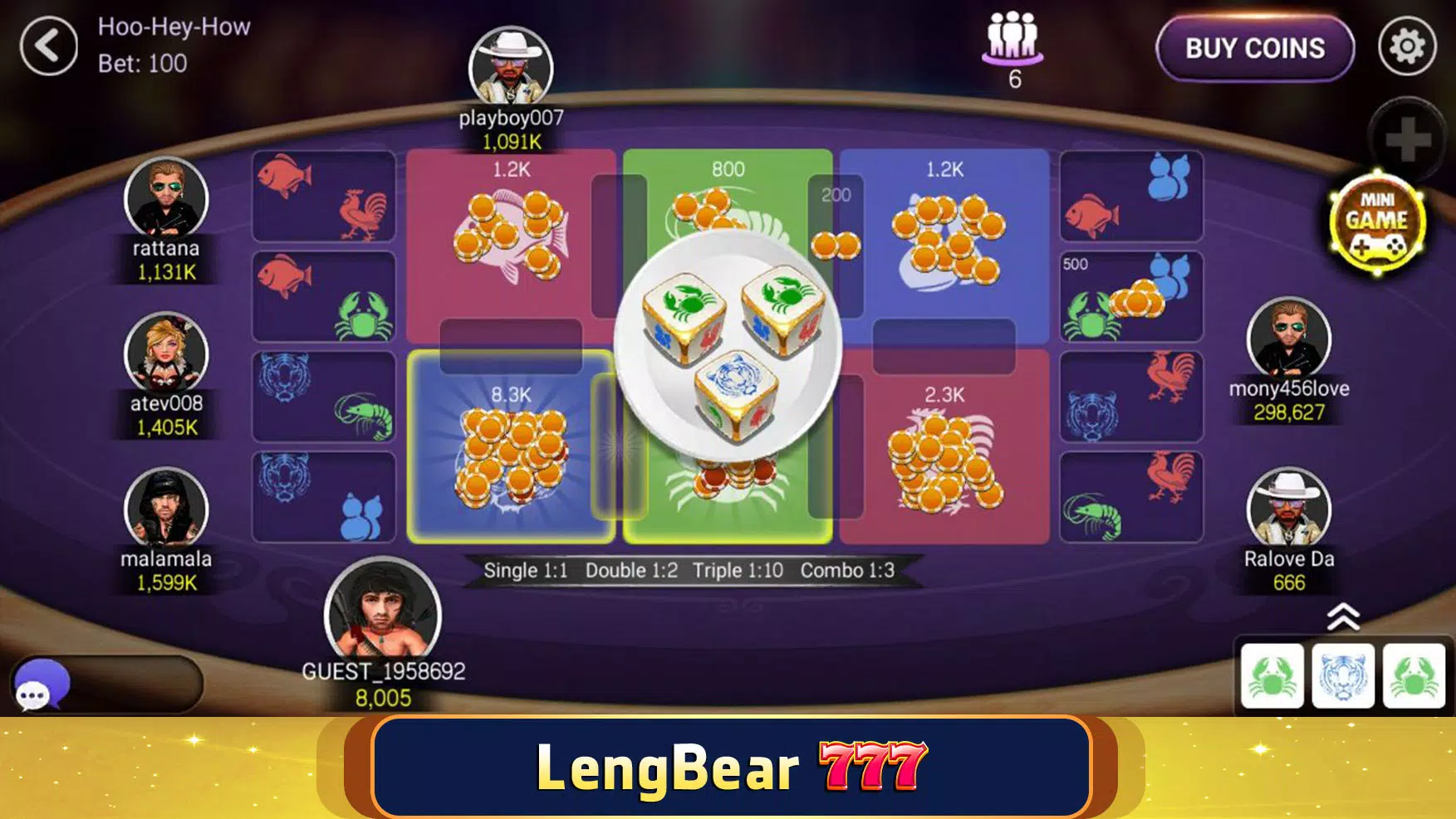 LengBear 777 - Khmer Games Скриншот 2