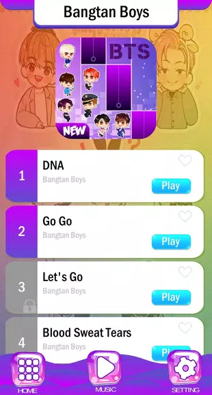 BTS Chibi Piano Tiles Скриншот 0