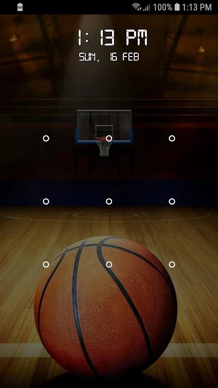 Basketball Screen Lock Pattern スクリーンショット 1