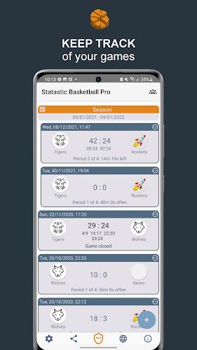 Statastic Basketball Tracker スクリーンショット 2