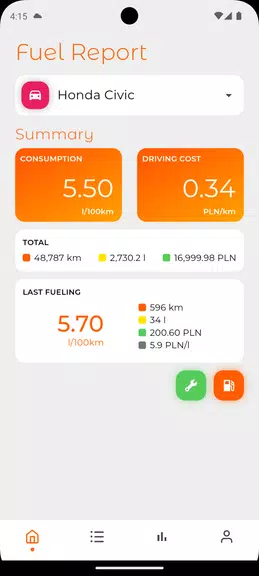 Fuel Log - Mileage And Service Capture d'écran 0